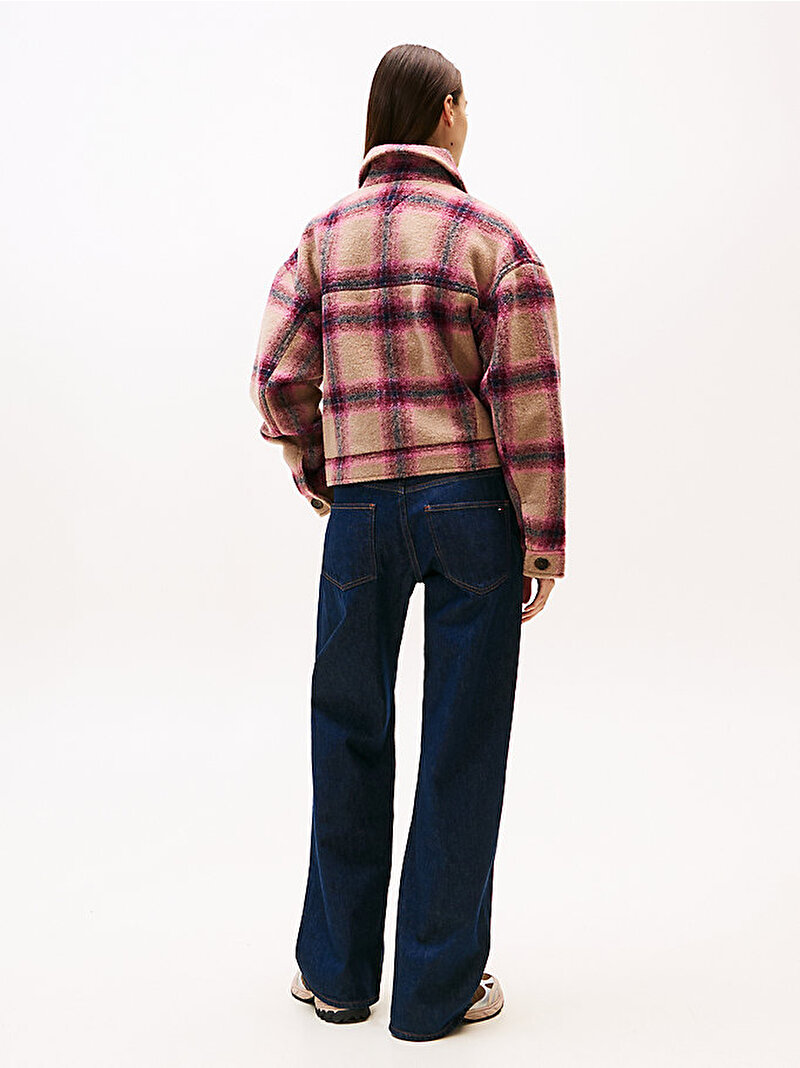 Kadın TJW Wool Trucker Denim Ceket Pembe  DW0DW21662THC