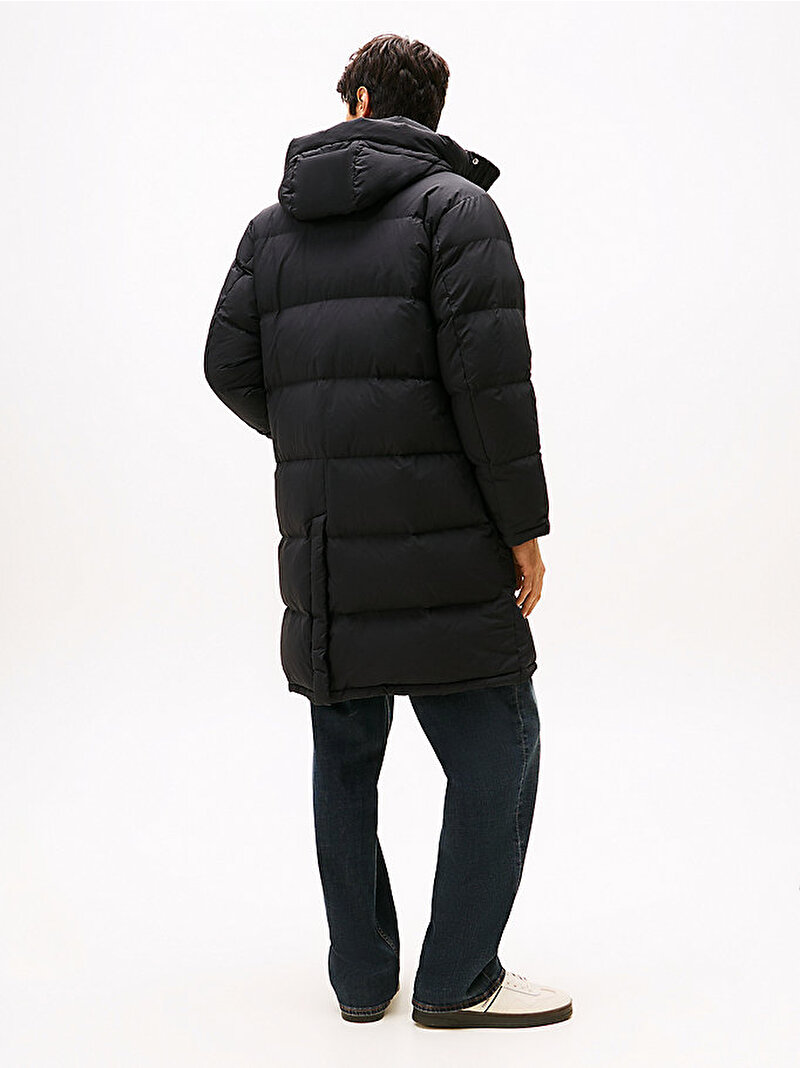 Erkek TJM Hooded Down Maxi Parka Siyah DM0DM22250BDS