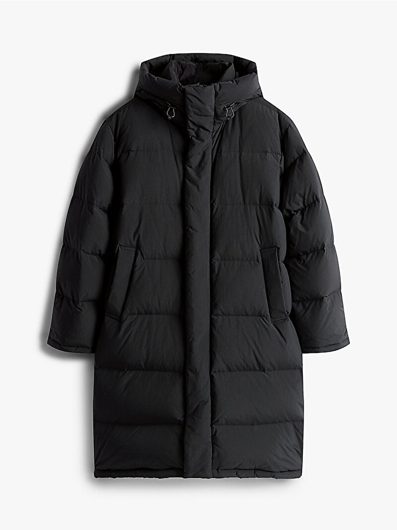 Erkek TJM Hooded Down Maxi Parka Siyah DM0DM22250BDS