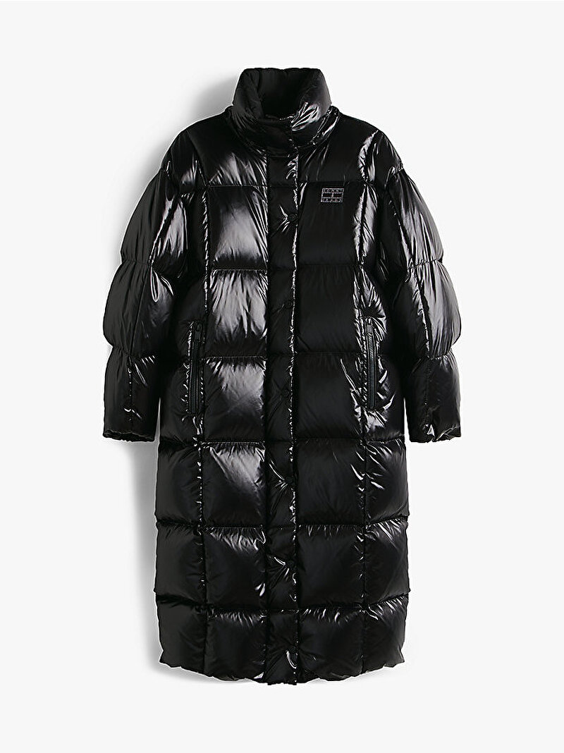 Kadın TJW Alaska Grid Puffer Mont Siyah DW0DW21615BDS