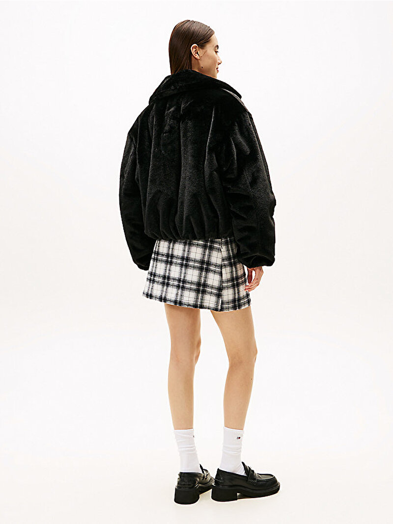 Kadın TJW Suni Kürk Bomber Ceket Siyah DW0DW21669BDS