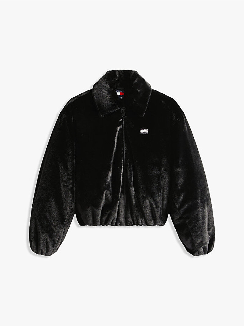 Kadın TJW Suni Kürk Bomber Ceket Siyah DW0DW21669BDS