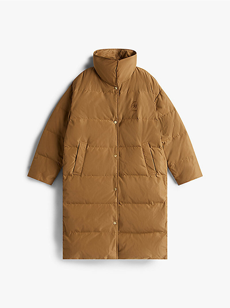 Kadın Crest Down Regular Puffer Mont Bej WW0WW47279GWA