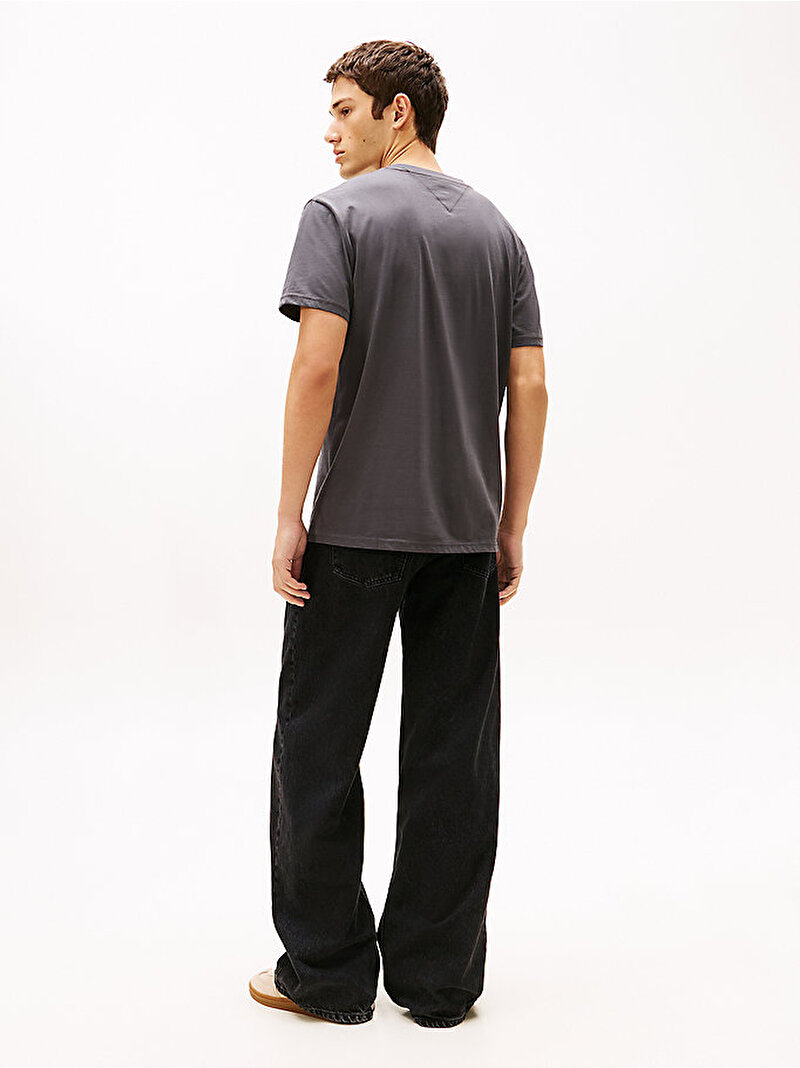 Erkek Tjm Regular Linear T-shirt Siyah DM0DM20744PT2