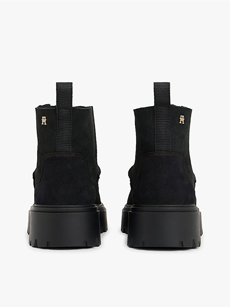 Kadın Real Shearling Laceup Bot Siyah FW0FW08997BDS