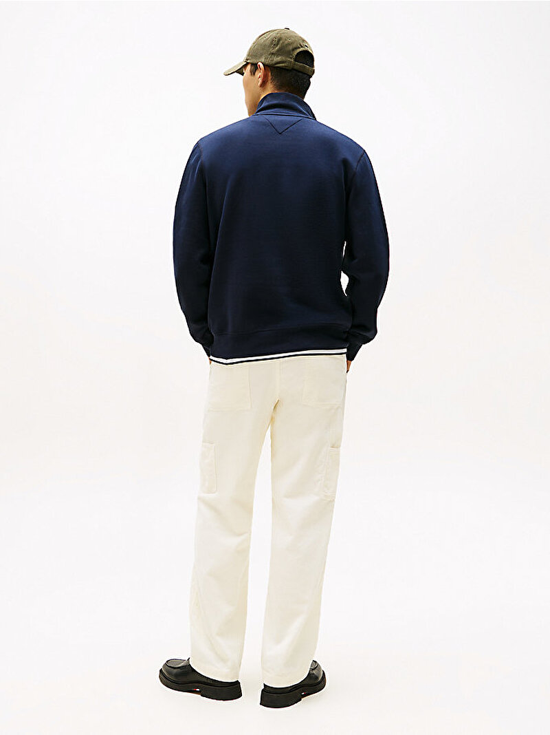 Erkek Essential Fleece Sweatshirt Lacivert MW0MW37233DW5