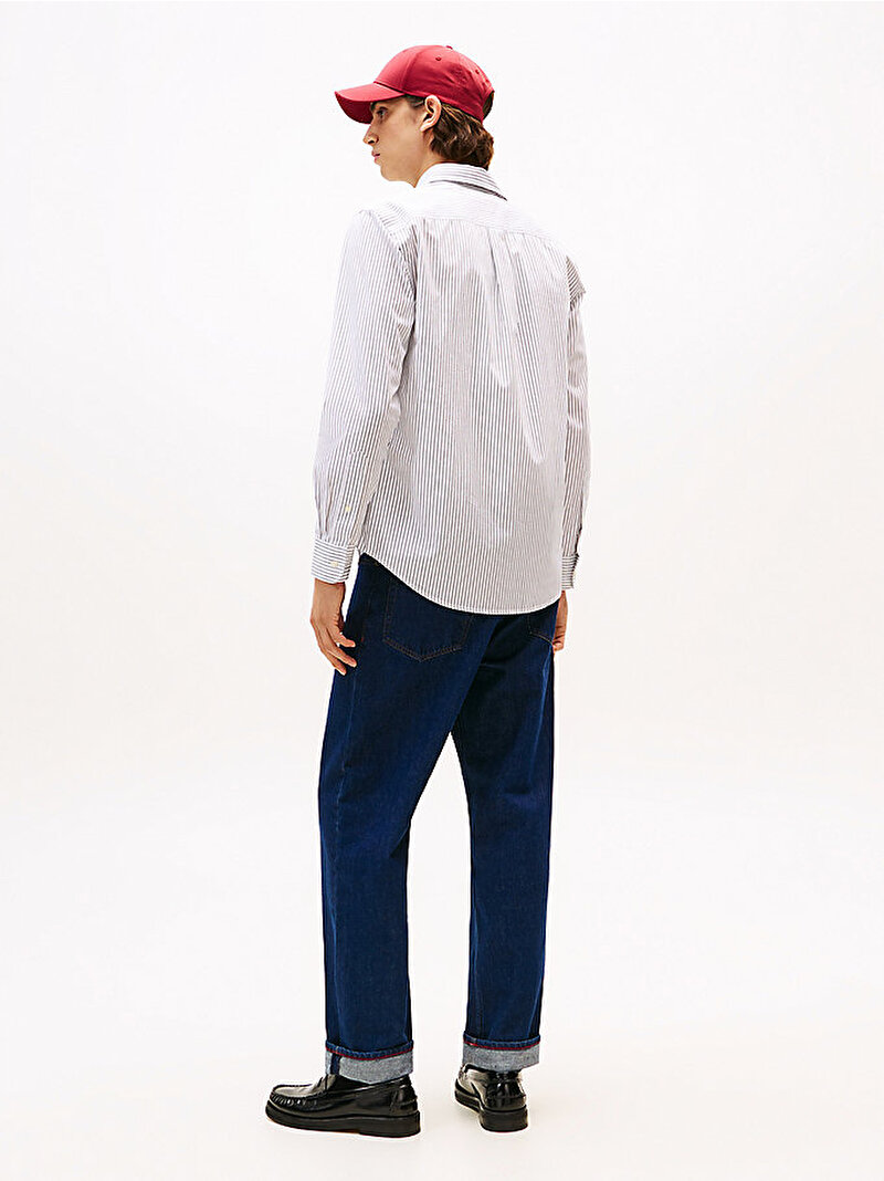 Erkek Core Hairline Poplin Gömlek Beyaz MW0MW413990FA