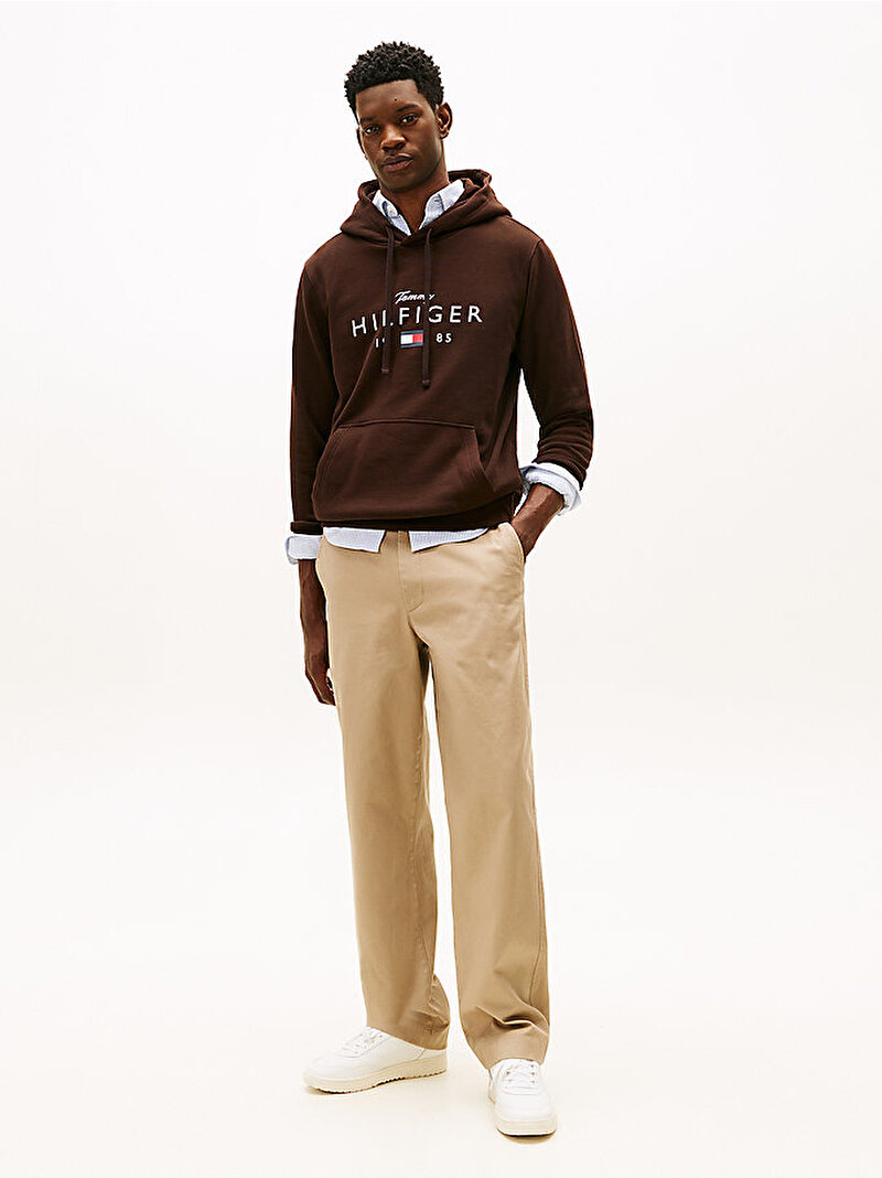 Erkek Brand Love Big Sweatshirt Kahverengi MW0MW41427HJT