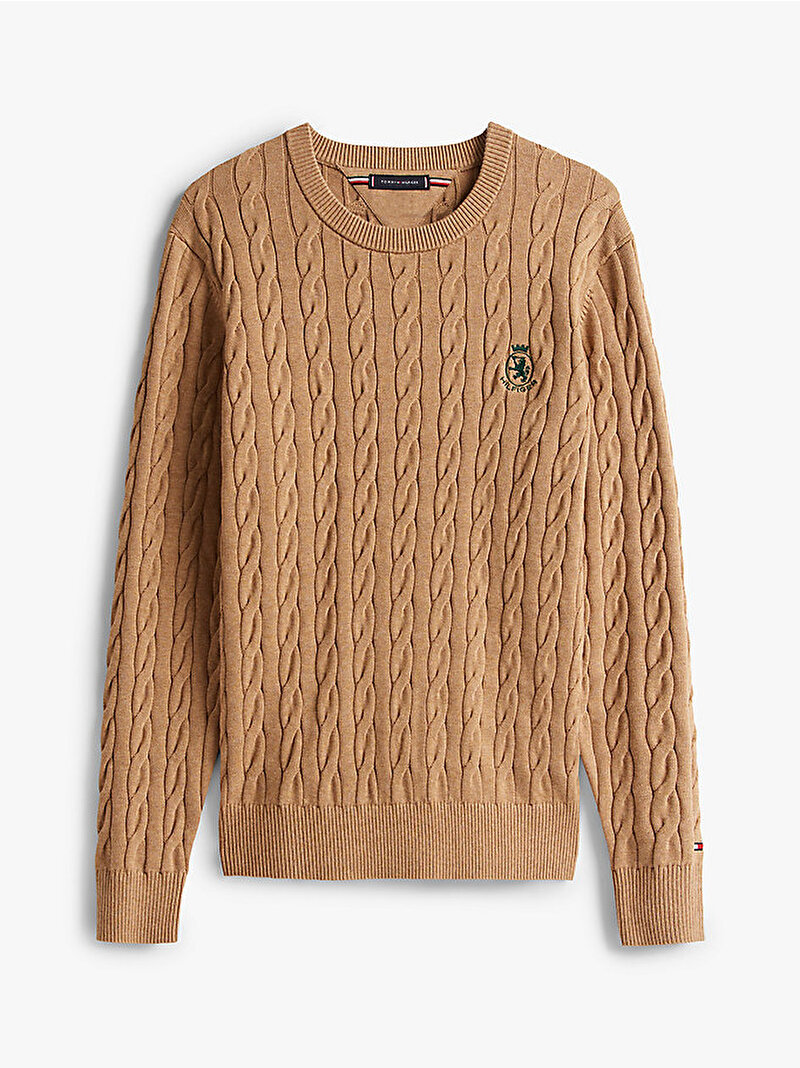 Erkek Classic Cotton Cable Kazak Bej MW0MW41515RE5