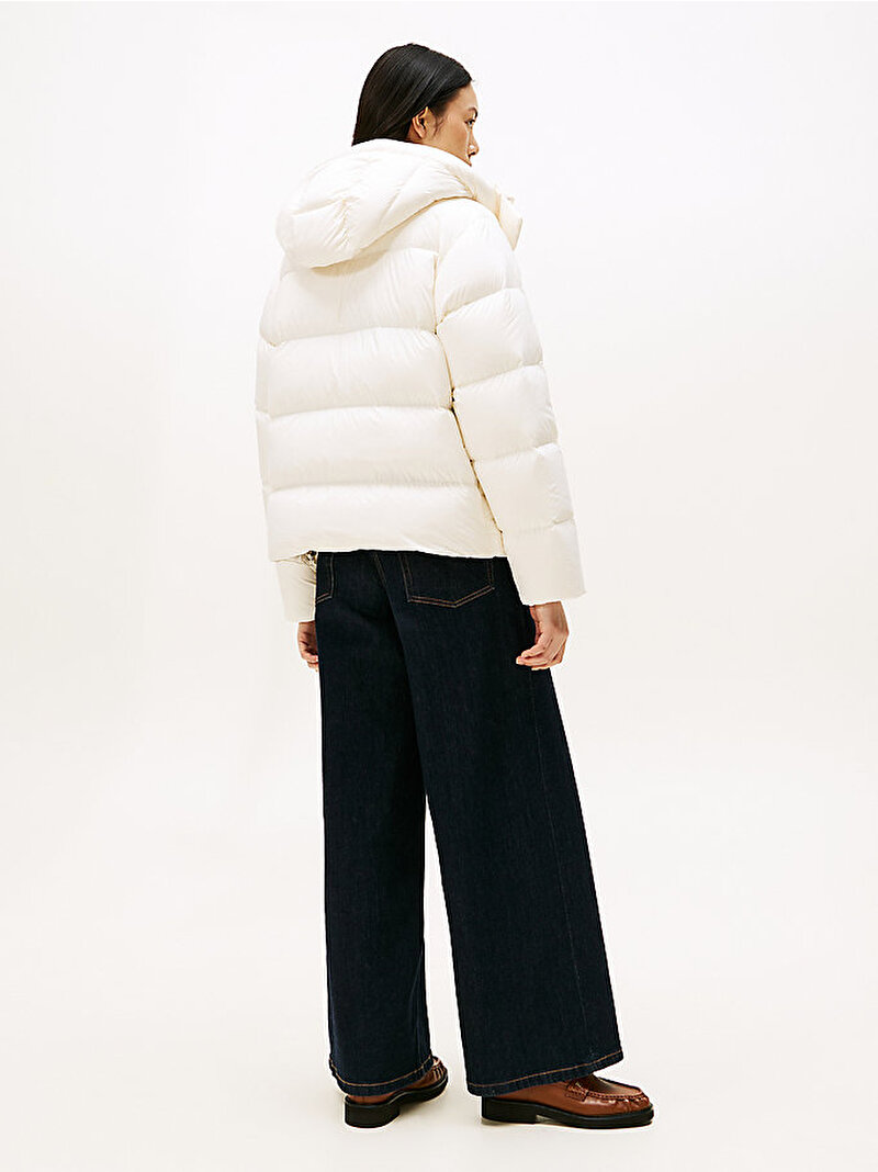 Kadın Modern Down Regular Puffer Mont Beyaz WW0WW45739YA8