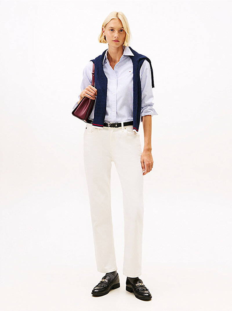 Kadın Oxford Relaxed Gömlek Mavi WW0WW461110A9