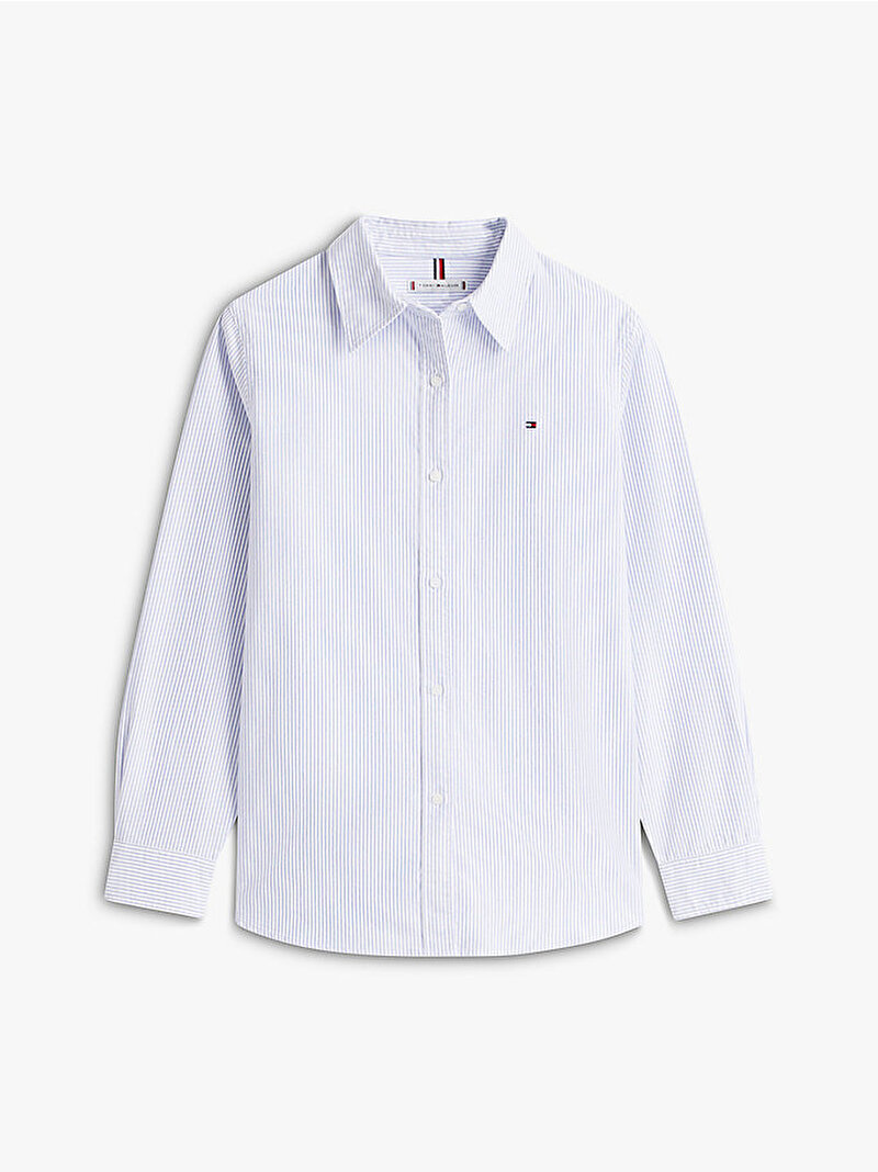 Kadın Oxford Relaxed Gömlek Mavi WW0WW461110A9