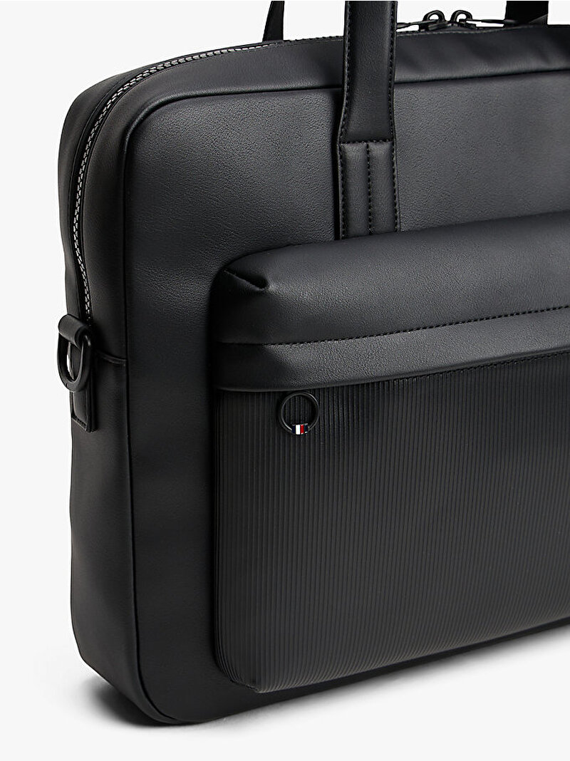 Erkek TH Flag Laptop Çantası Siyah AM0AM13989BDS