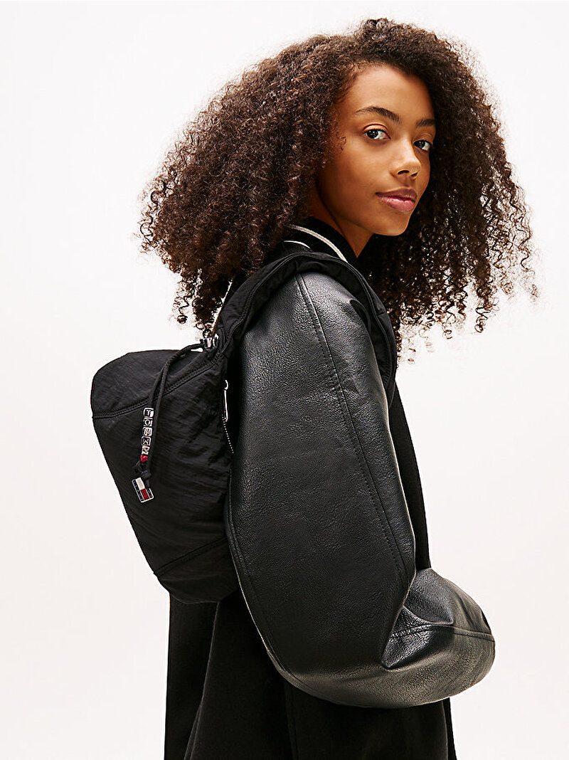 Kadın TJW Casual Omuz Çantası Siyah AW0AW18068BDS