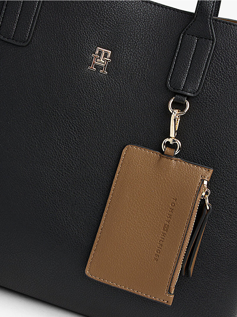 Kadın TH Icon Satchel Çanta Siyah AW0AW18122BDS