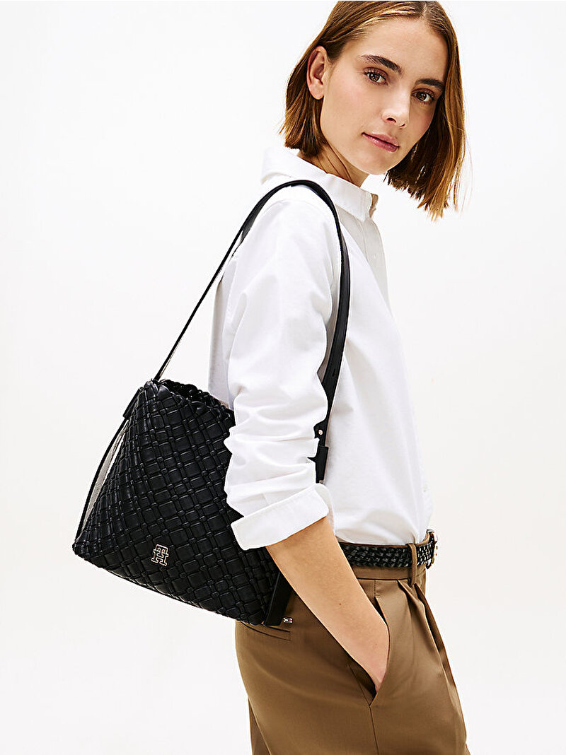 Kadın TH Braided Çapraz Çanta Siyah AW0AW18158BDS