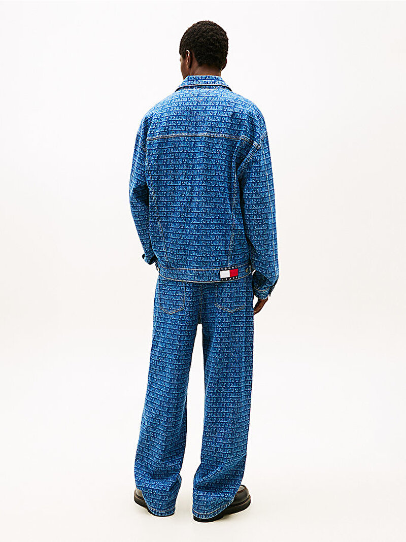 Erkek Theo Oversize Trucker Denim Ceket Mavi DM0DM222681A5