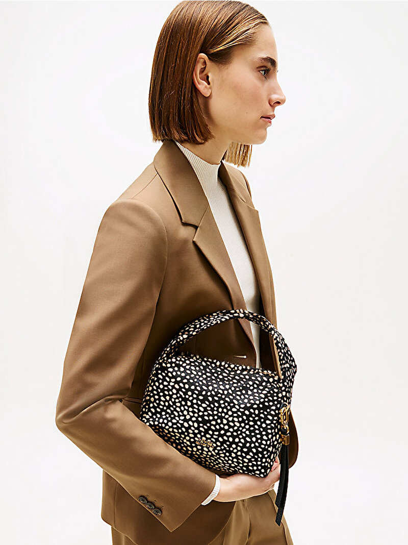 Kadın City Leather Hobo Omuz Çantası Siyah AW0AW182300GJ