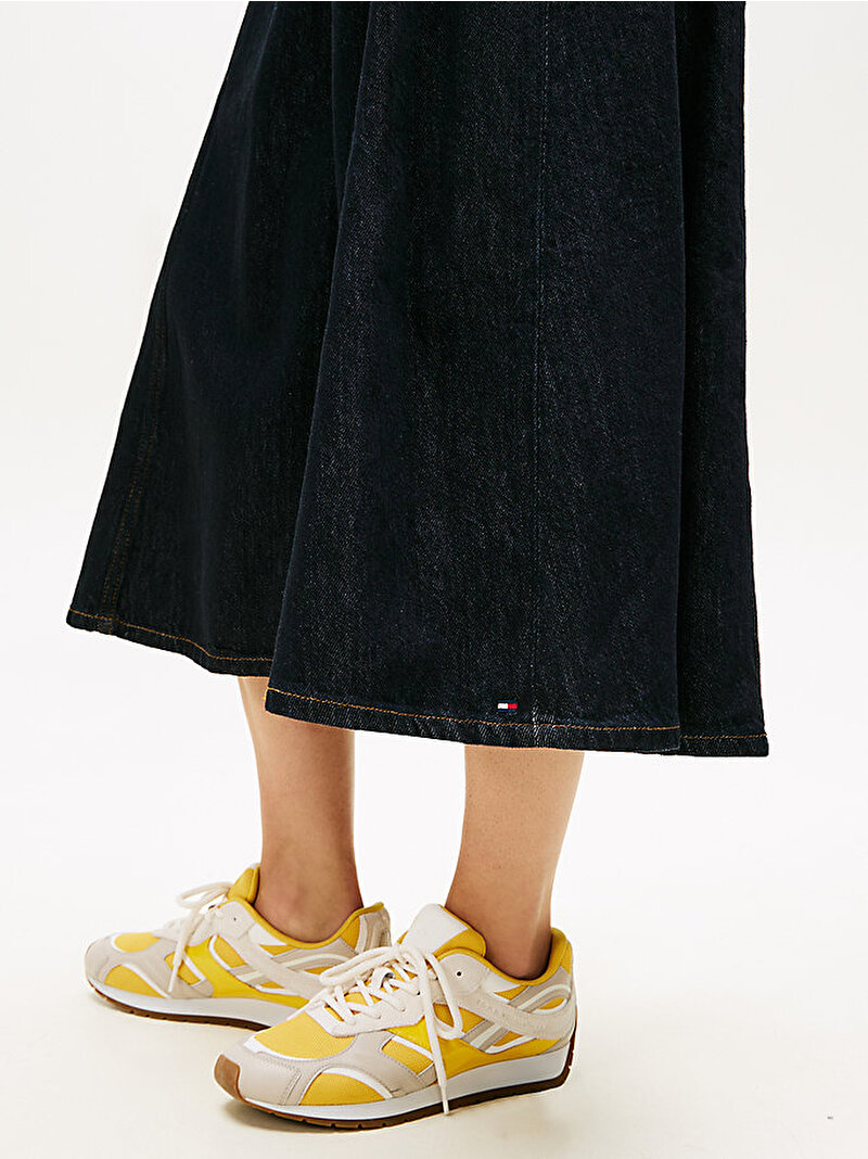 Kadın Denim Pure Flared Midi Etek Siyah WW0WW477301AP