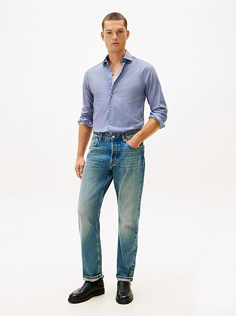 Erkek Flex Collar Mini Gömlek Lacivert MW0MW41828C1G