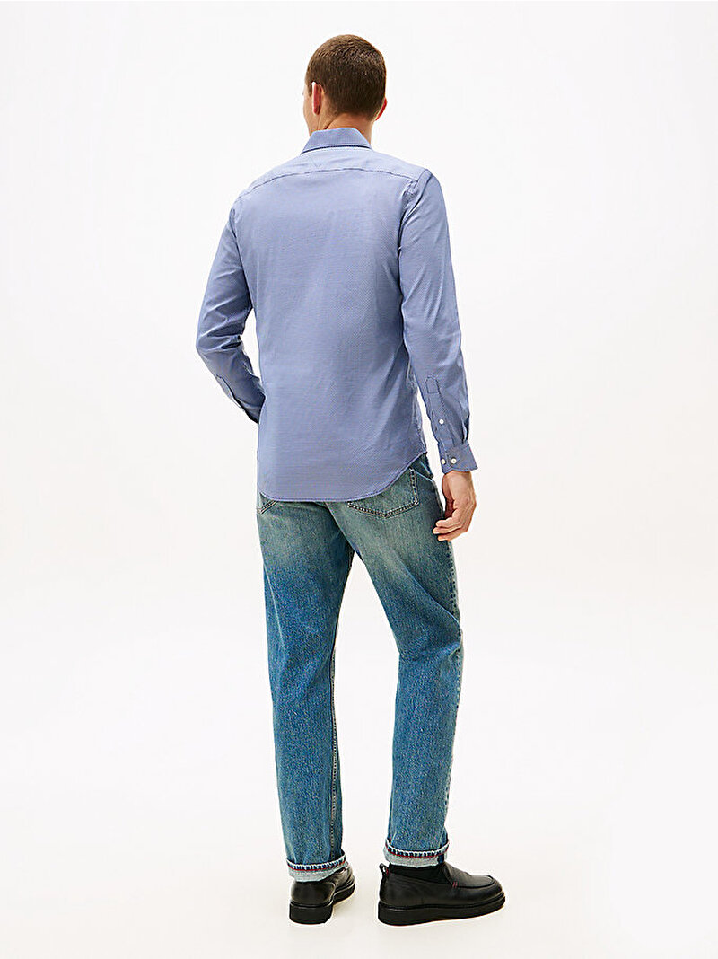 Erkek Flex Collar Mini Gömlek Lacivert MW0MW41828C1G