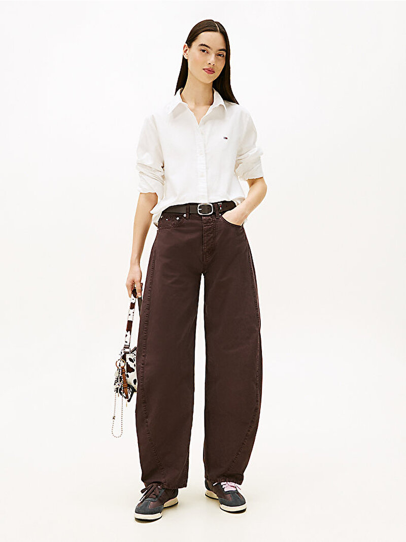 Kadın TJW Regular Oxford Gömlek Ekru DW0DW19890YBL