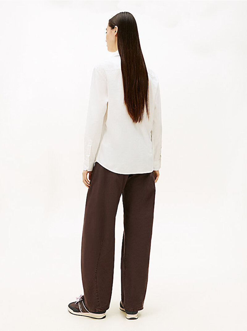 Kadın TJW Regular Oxford Gömlek Ekru DW0DW19890YBL