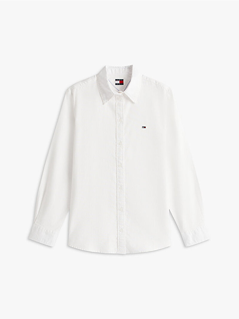 Kadın TJW Regular Oxford Gömlek Ekru DW0DW19890YBL