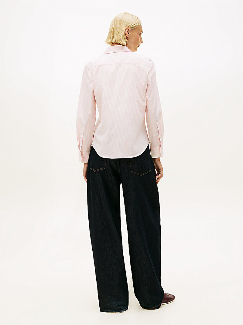 Kadın Essential Poplin Regular Gömlek Pembe WW0WW471690D5