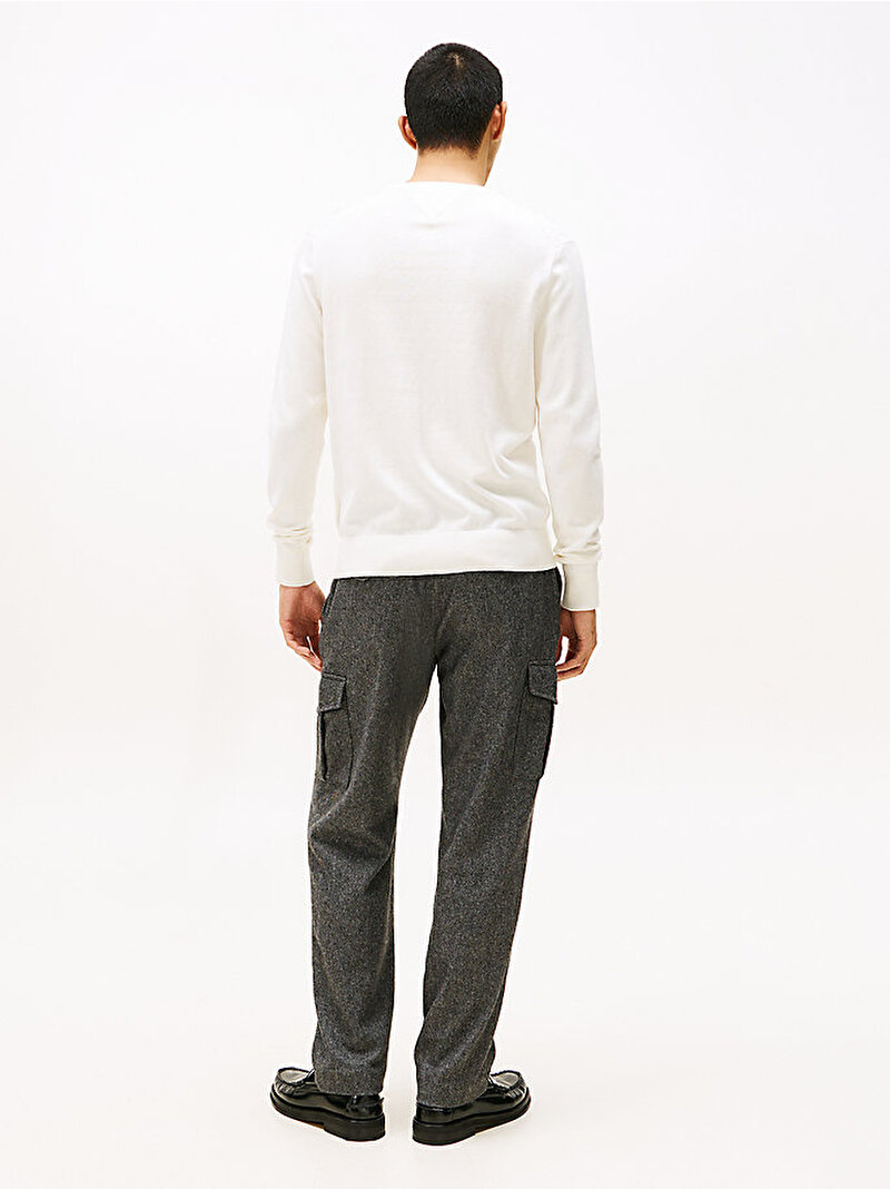 Erkek Pima Org Cotton Cashmer Kazak Beyaz MW0MW28046Z00