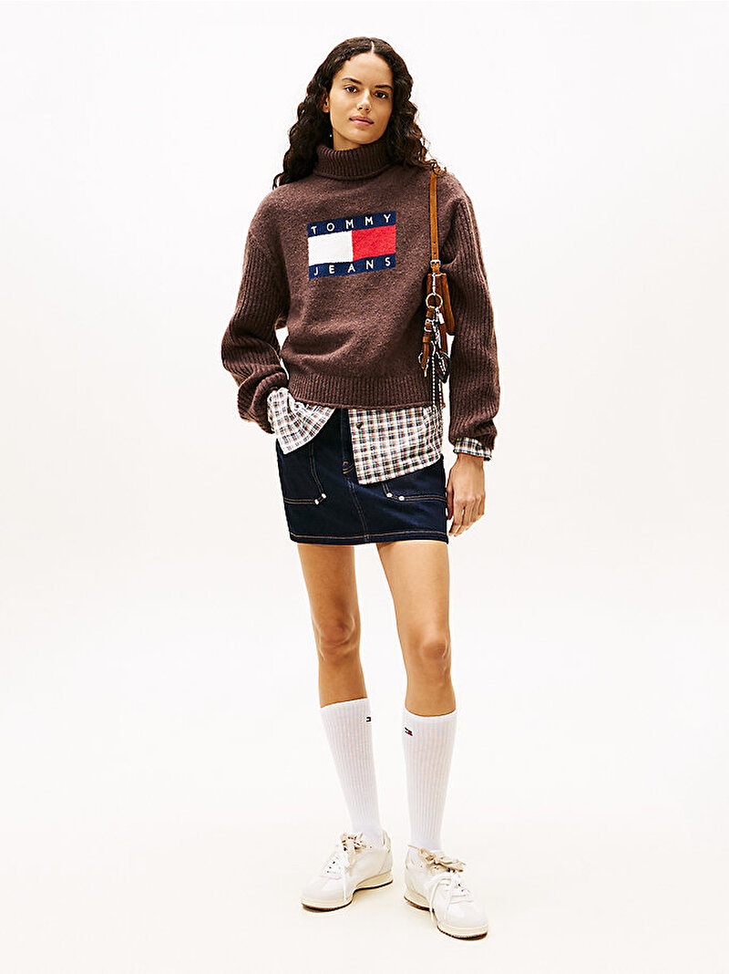 Kadın TJW Turtleneck Kazak Kahverengi DW0DW22108GW1