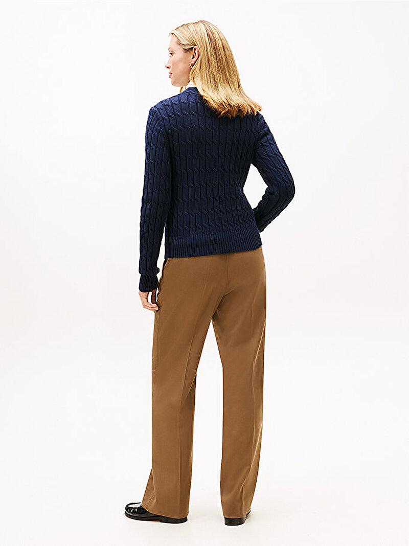 Kadın Cable Mid Kazak Lacivert WW0WW47644C1G