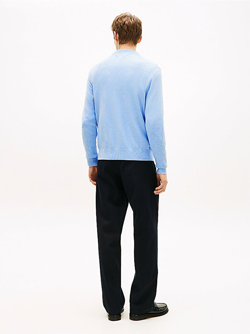 Erkek Pima Org Cotton Cashmer Kazak Mavi MW0MW28046DVD