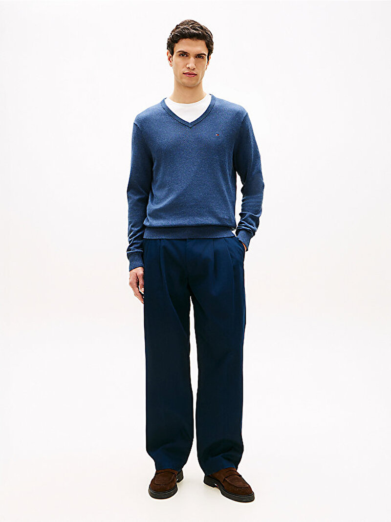 Erkek Essential Cotton Kazak Mavi MW0MW14745DVI