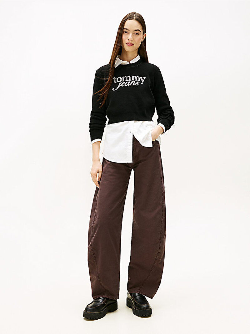 Kadın TJW Crop Chenille Kazak Siyah DW0DW22028BDS