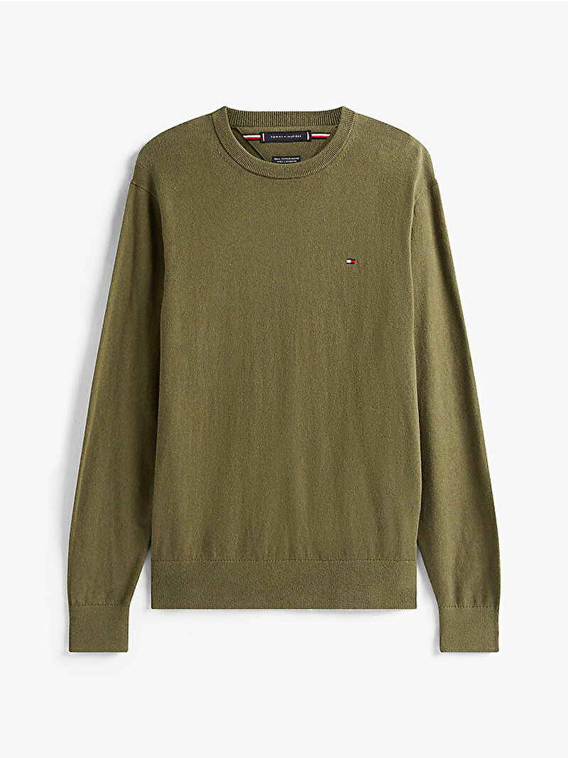 Erkek Pima Org Cotton Cashmer Kazak Yeşil MW0MW28046MT1