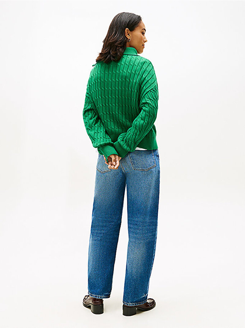 Kadın Cable Mid Kazak Yeşil WW0WW47643L4F