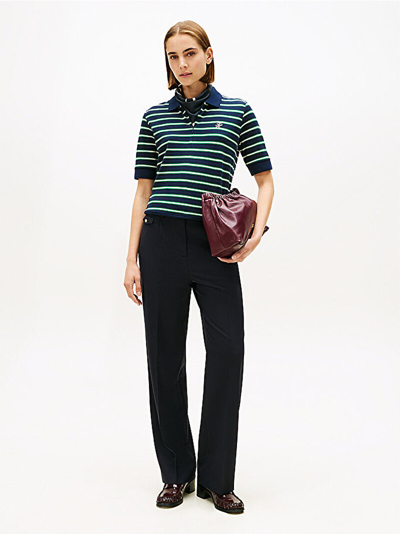 Kadın TH Lyocell Polo T-shirt Çok renkli WW0WW478530CK