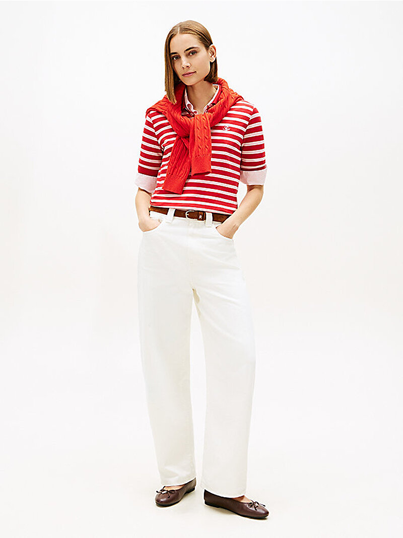 Kadın TH Lyocell Polo T-shirt Çok renkli WW0WW478530EW