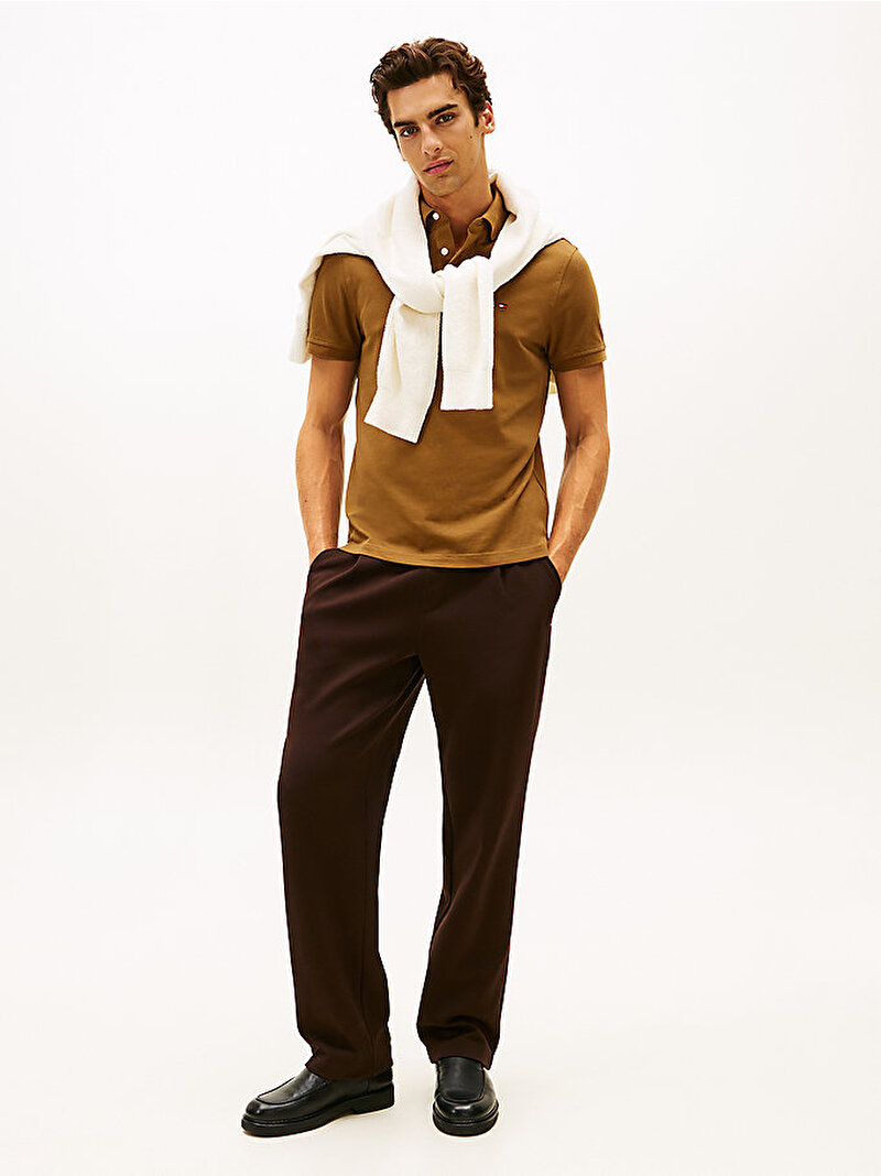 Erkek 1985 Regular Polo T-shirt Kahverengi MW0MW17770GWP