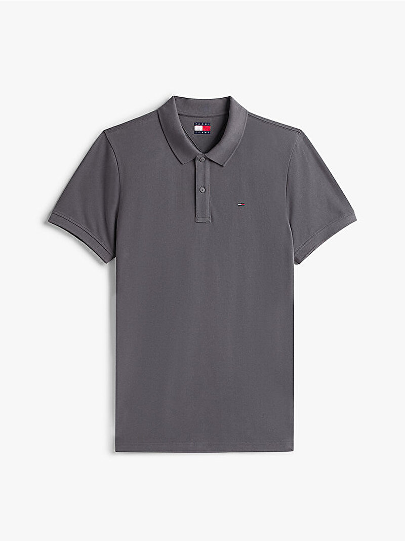 Erkek TJM Slim Placket Polo T-shirt Siyah DM0DM20676PT2