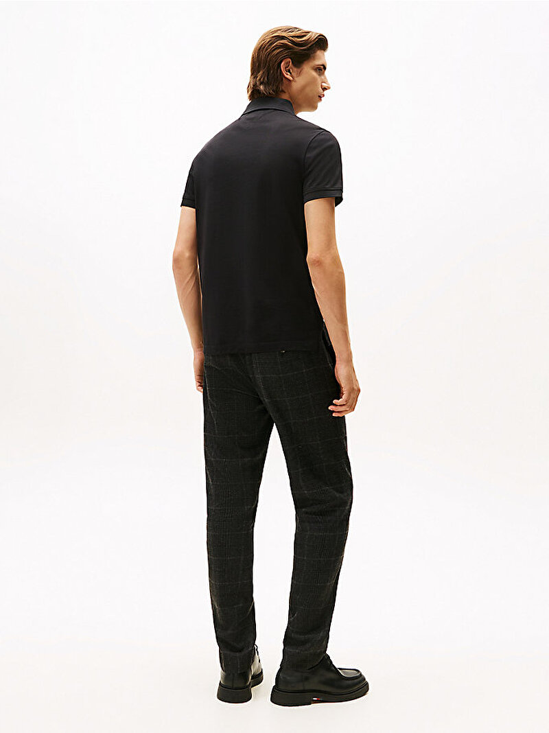 Erkek Hidden Placket Polo T-shirt Siyah MW0MW41513BDS