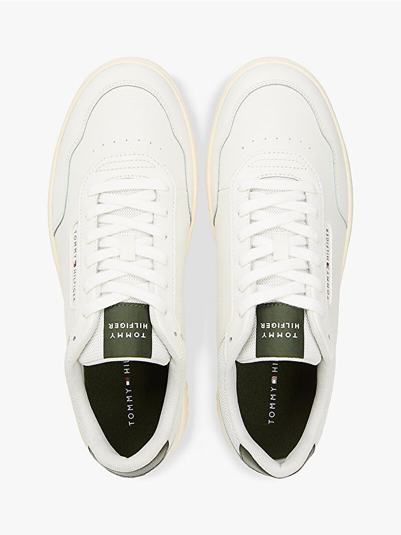 Erkek TH Basket Core Lite Sneaker Ekru FM0FM05713YBL