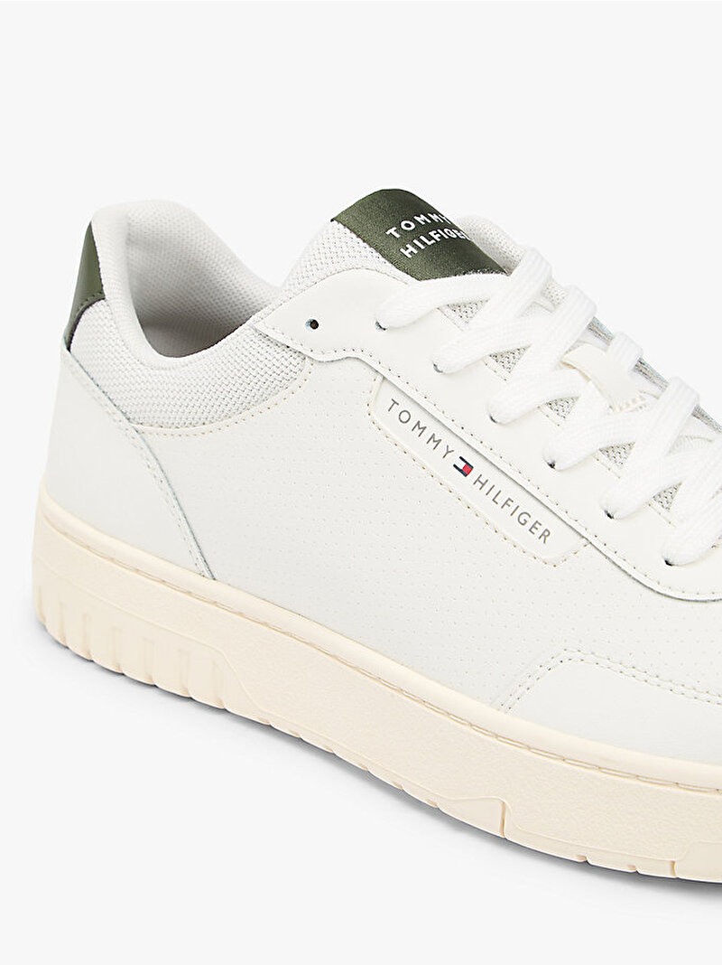 Erkek TH Basket Core Lite Sneaker Ekru FM0FM05713YBL