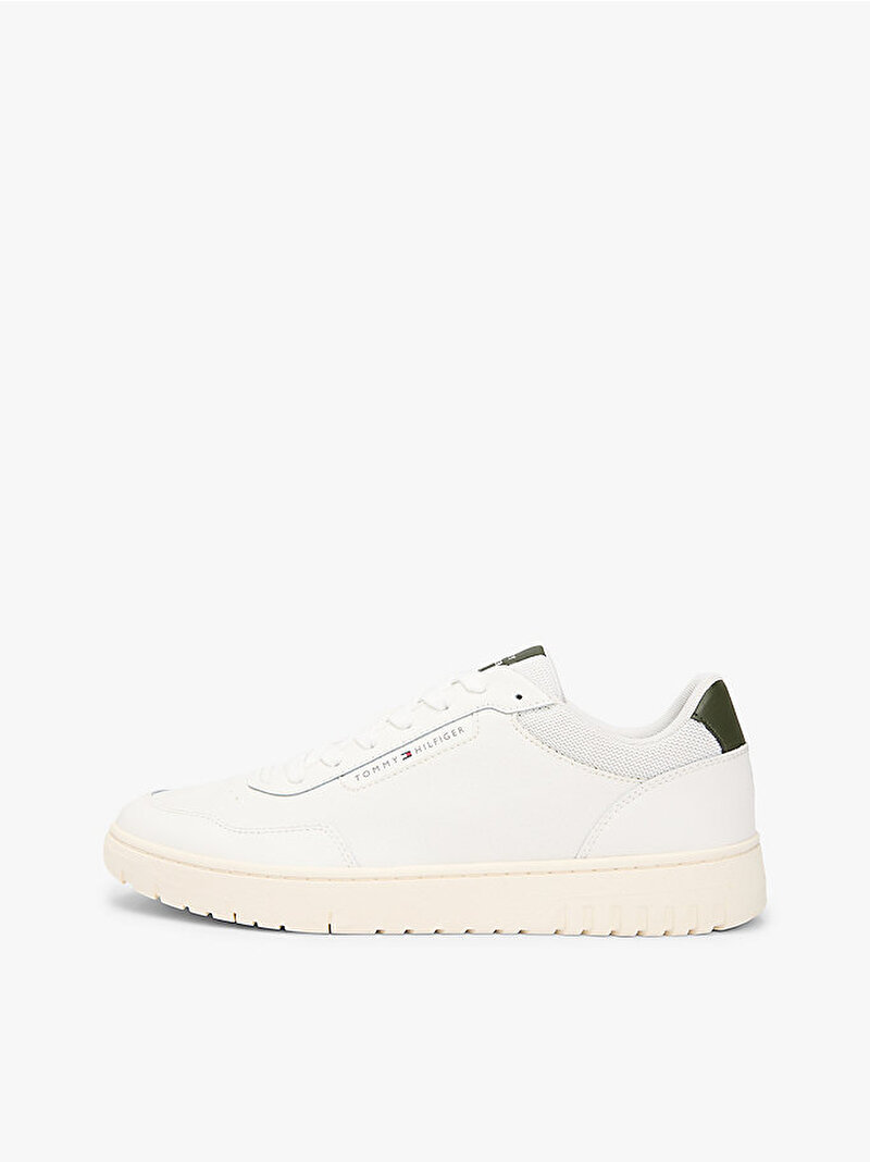 Erkek TH Basket Core Lite Sneaker Ekru FM0FM05713YBL