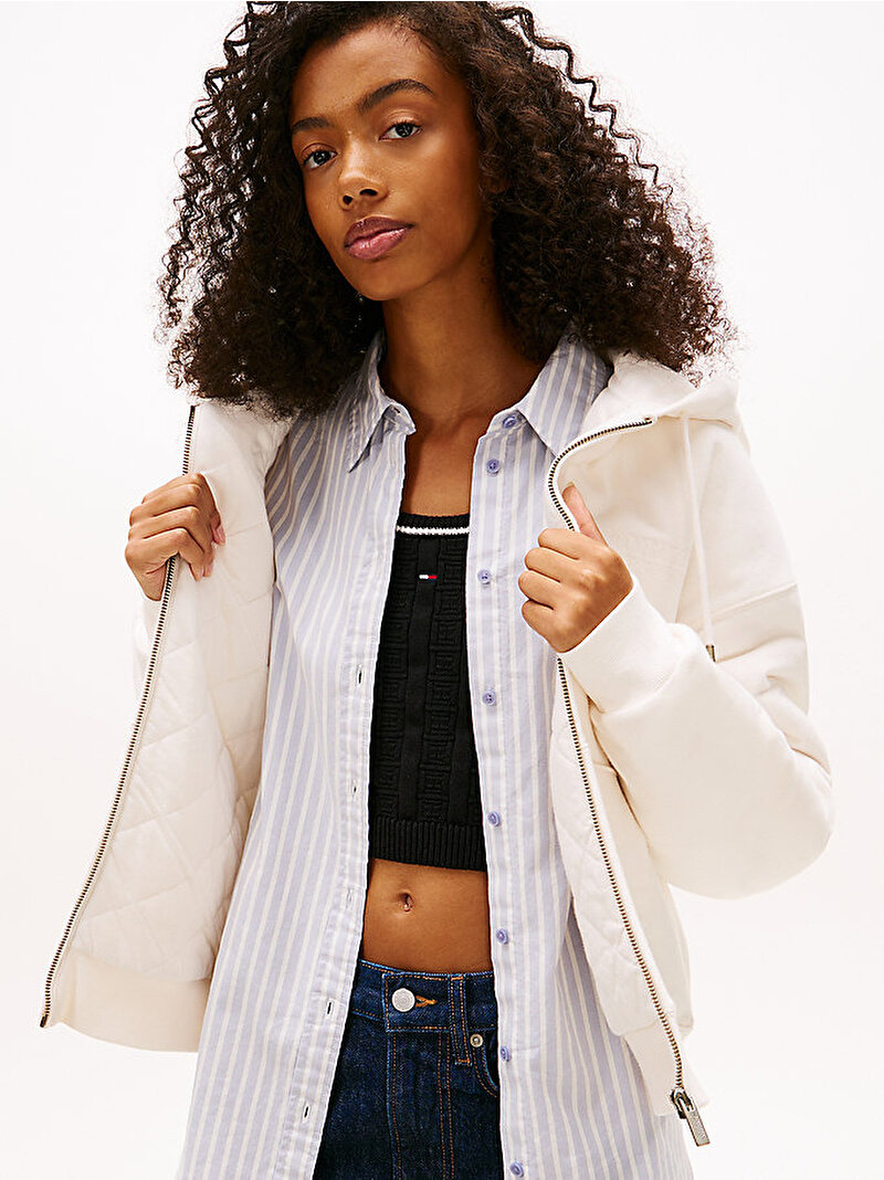 Kadın TJW Boxy Sweatshirt Beyaz DW0DW22541YBH