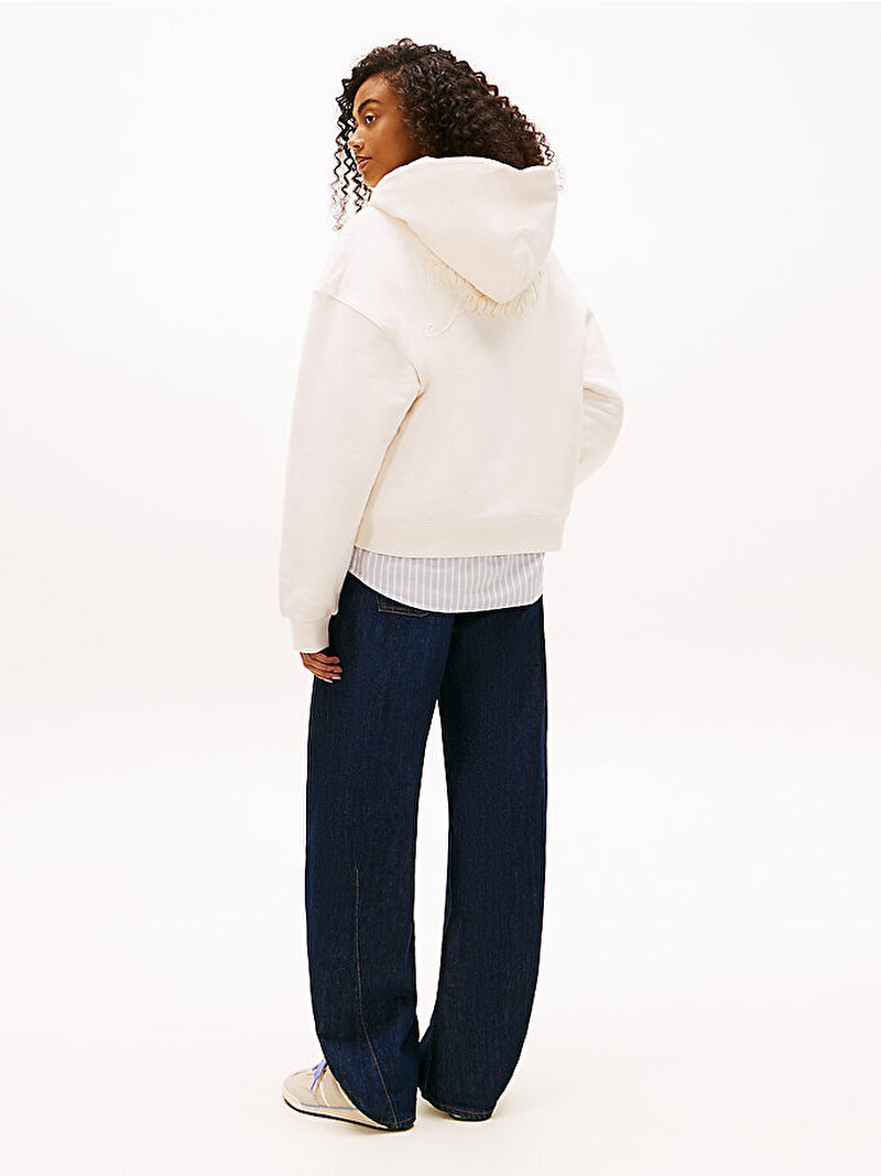 Kadın TJW Boxy Sweatshirt Beyaz DW0DW22541YBH