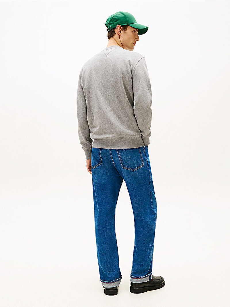 Erkek Essential Terry Crew Sweatshirt Gri MW0MW37237P91