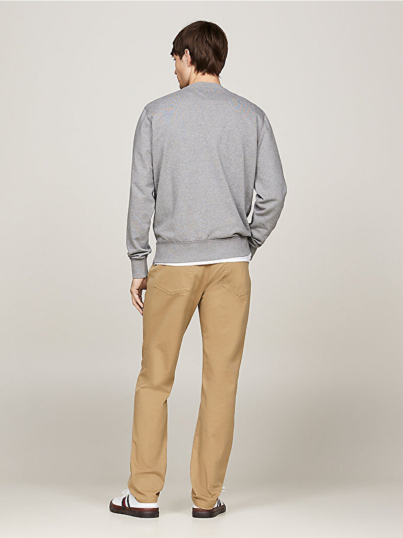 Erkek Essential Terry Crew Sweatshirt Gri MW0MW37237P91