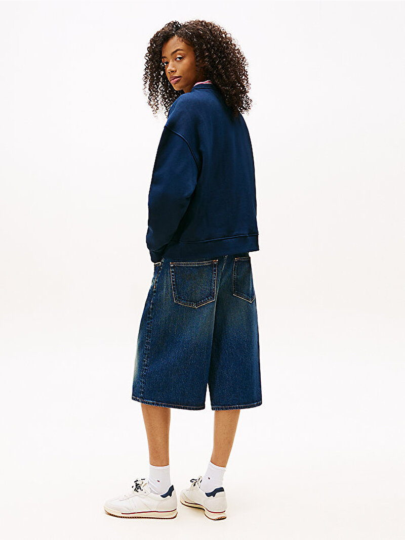 Kadın TJW Boxy Badge Crew Sweatshirt Lacivert DW0DW17325C1G